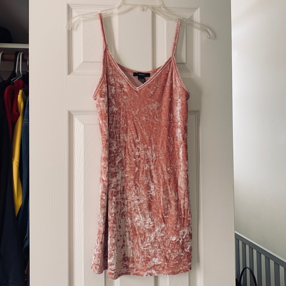 Crushed velvet cami dress
